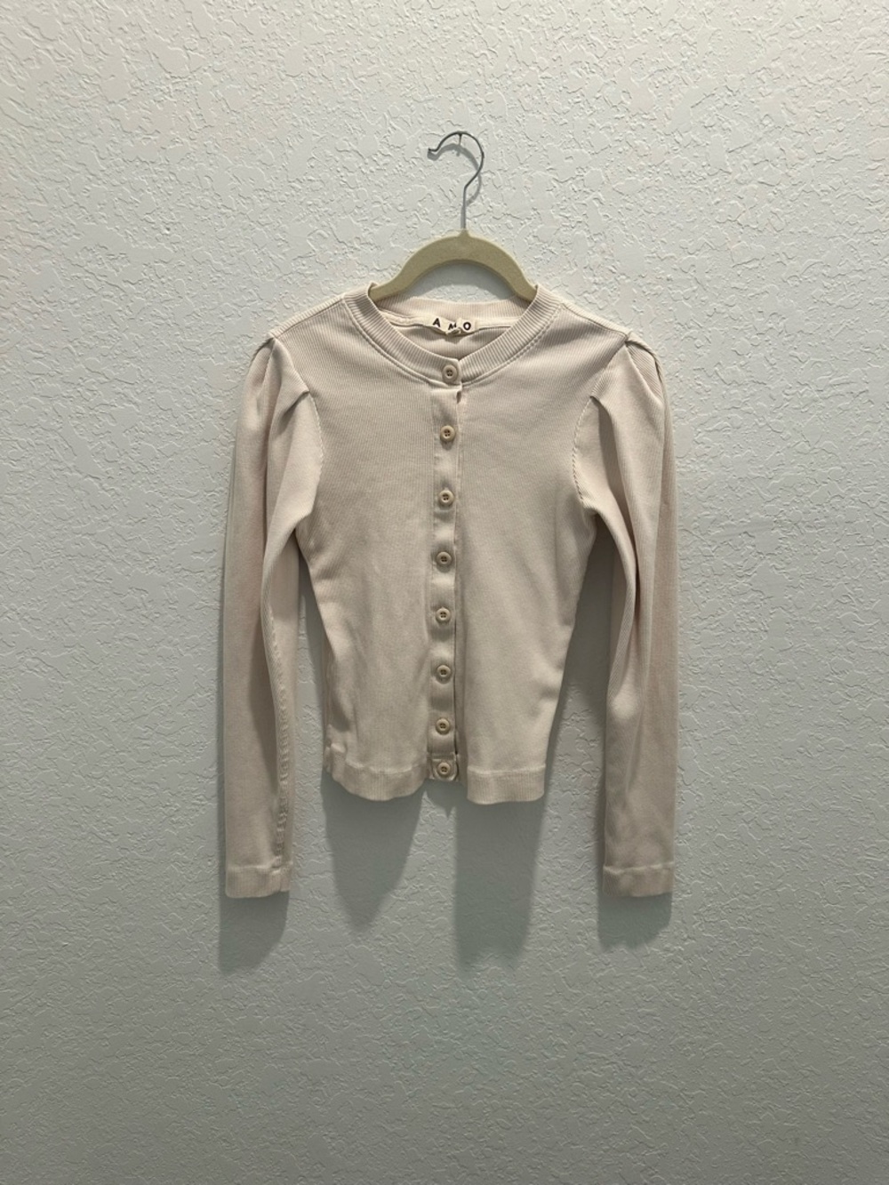 AMO off white Ribbed Cardigan - Picture 6 of 9